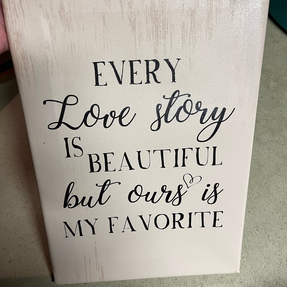 Love story wedding sign